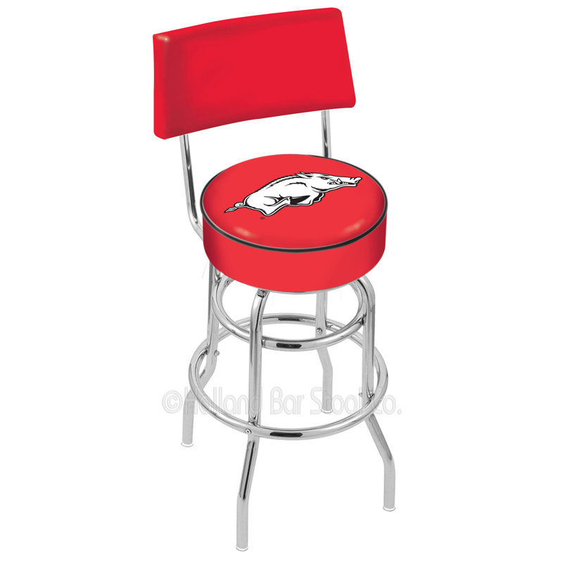 NCAA 30" Swivel Bar Stool, University of Arkansas