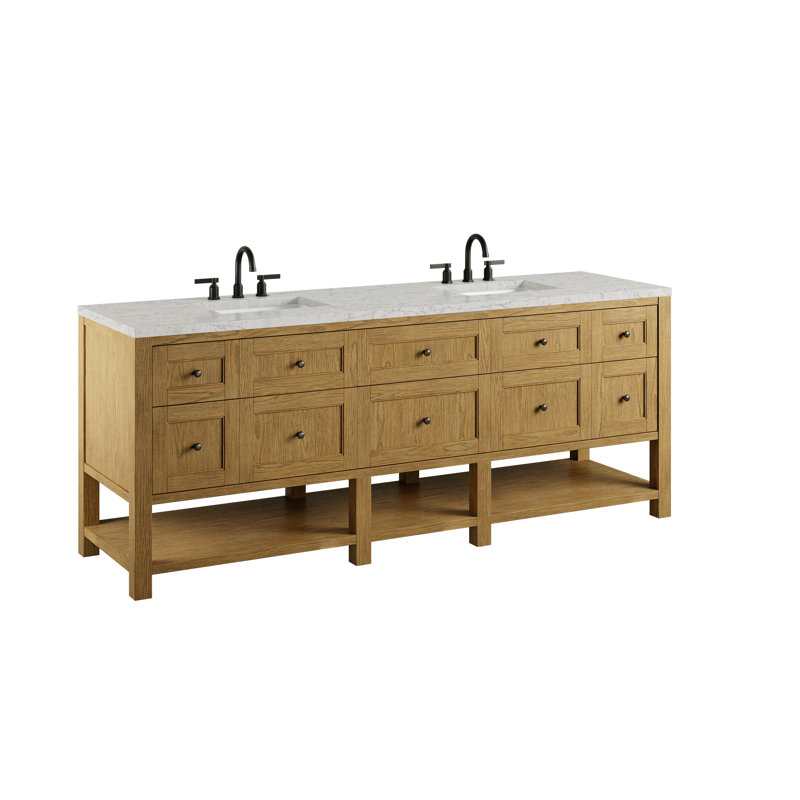 Breckenridge 84" W Double Vanity, Eternal Jasmine Pearl