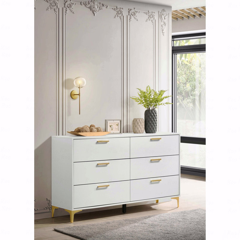 Commode 6 tiroirs, rectangulaire