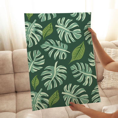 «Botanical Monstera Leaves Leaf», motif d'art bohémien sans cadre