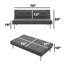 Canapé-lit futon convertible de 70 pouces, gris foncé-457763665