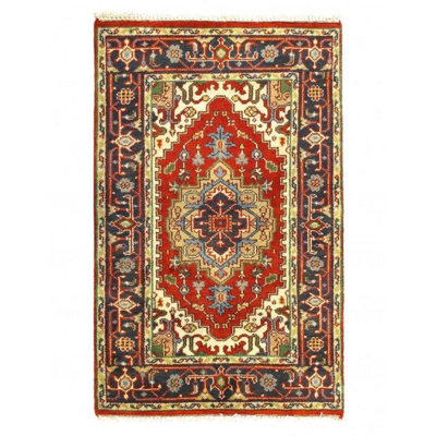 Popkea Oriental Area Rug in Rust