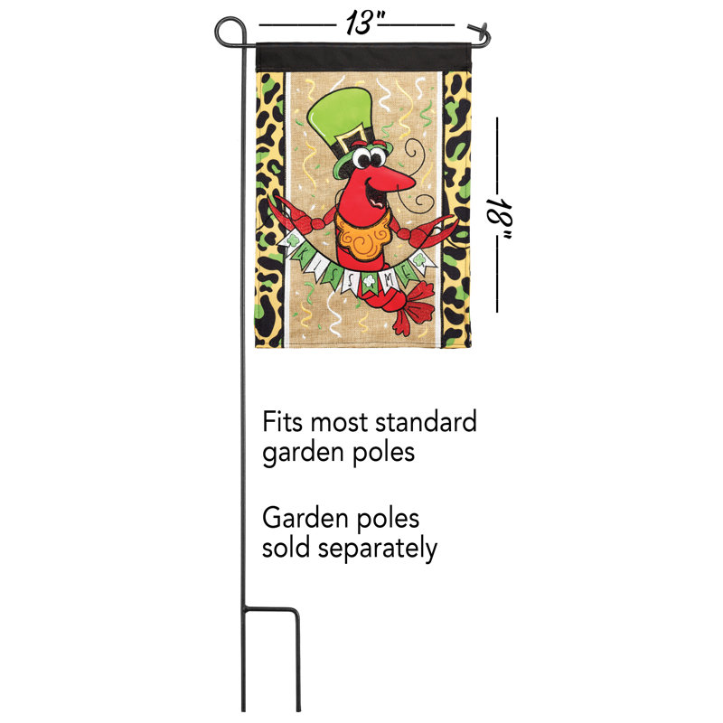 Drapeau de jardin Clute en polyester 2 faces 13 x 18