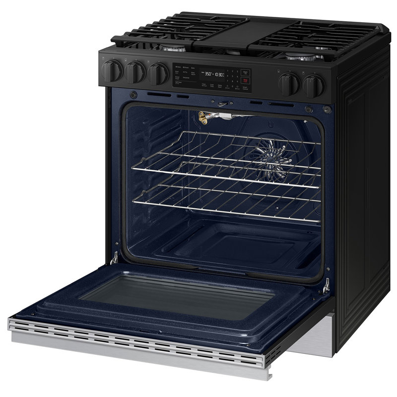 Samsung Bespoke Smart Slide-In Gas Range, Stainless Steel