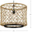 Luminaire suspendu cylindrique en cage à 1 lumière Asis