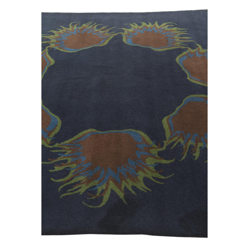 Tapis carré bleu marine Orlando