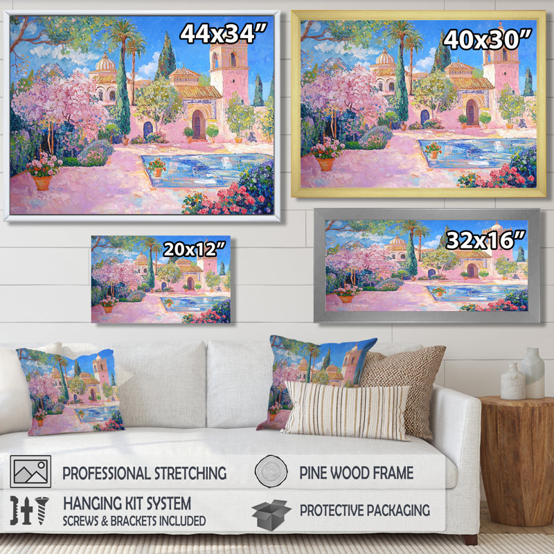 «Andalusian Dreams Cordoba Espagnole II», reproduction d'art sur toile, H 12 po x l 20 po, Blanc
