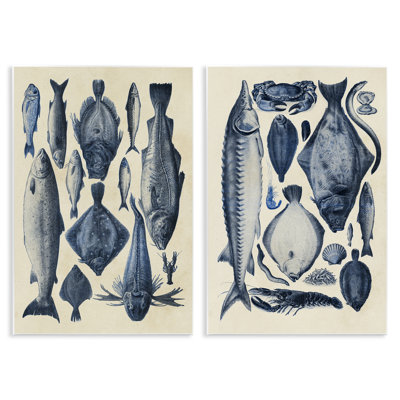 Ensemble de plaques murales variées, 2 pièces, par Alicia Longley