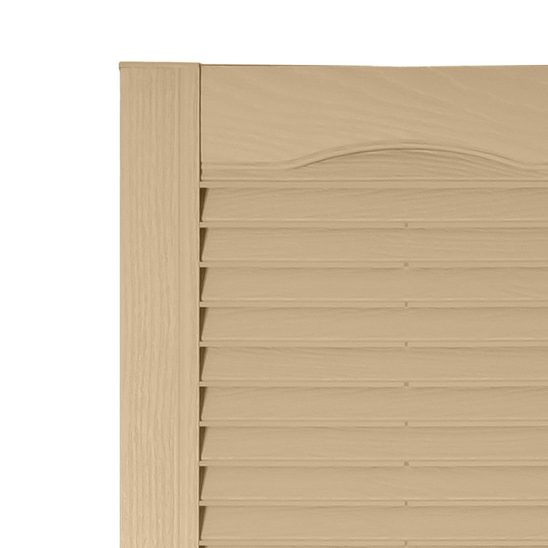 Custom Louvred Shutter with Cathedral Top, 45", Sandalwood, 14.5"