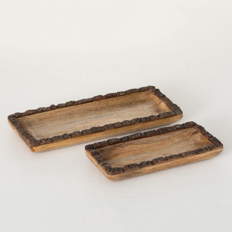 Plateau en bois Chapasko - ensemble de 2