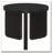 Harrison Black Round Solid Wood End Table