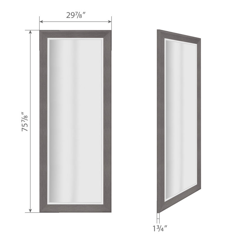 Miroir à cadre biseauté pleine grandeur Dundarave, H 75,9 po x l 29,9 po