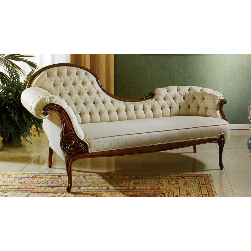 Dormeuse One Rolled Arms Chaise Lounge, Left Arm Facing