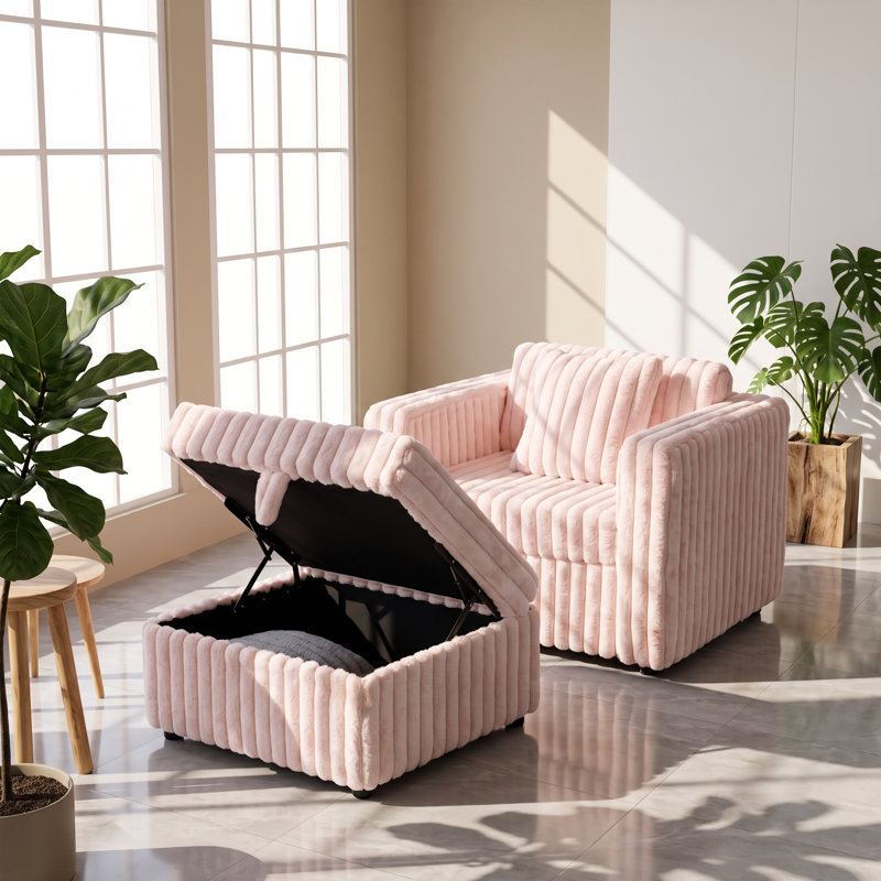 Fauteuil modulaire contemporain avec repose-pieds avec rangement Aurelia