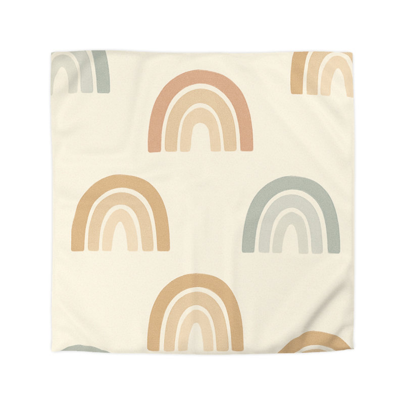 Microfiber Duvet Cover Boho Style, Design 85, Queen Duvet Cover, White