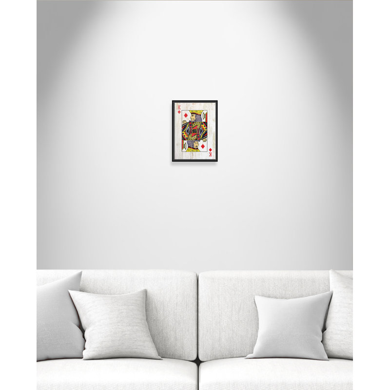 «Card King of Diamonds - Floater Frame», impression sur toile, H 28 po x l 22 po x P 2 po