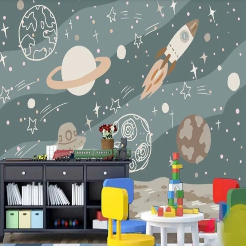 Rocket Ride Through The Dreamy Galaxy, 108" L x 96" W