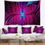 Tapisserie abstraite rose éclatant en verre coloré fractal-28497185