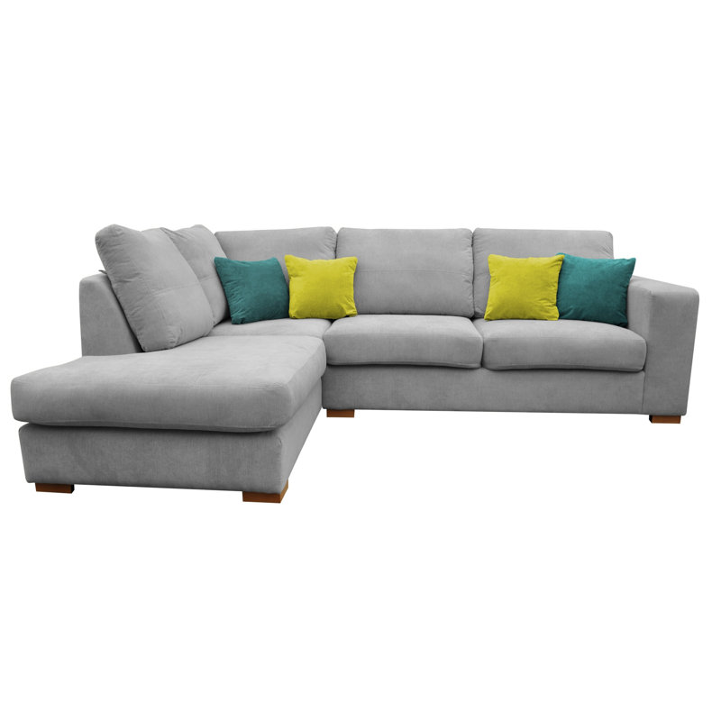 Isobe Corner Sofa, Silver, Left Hand Facing