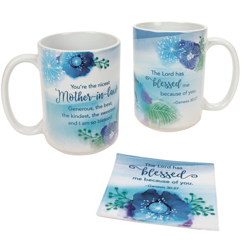 East Urban Home Mother-In-Law Mug With Coaster | Wayfair