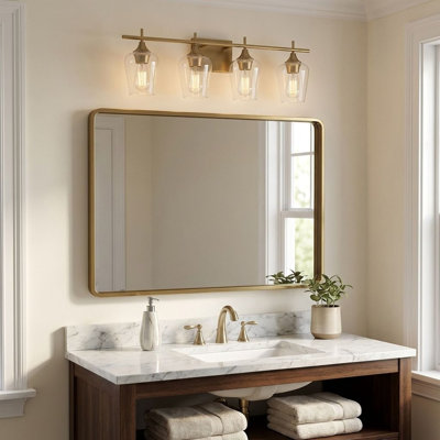 Breena Dimmable Vanity Light in Warm Brass