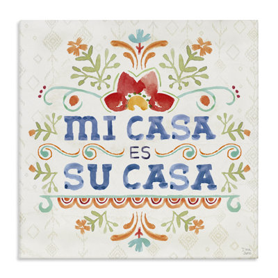 Su Casa Hogar Acogedor Canvas Wall Art by Dina June
