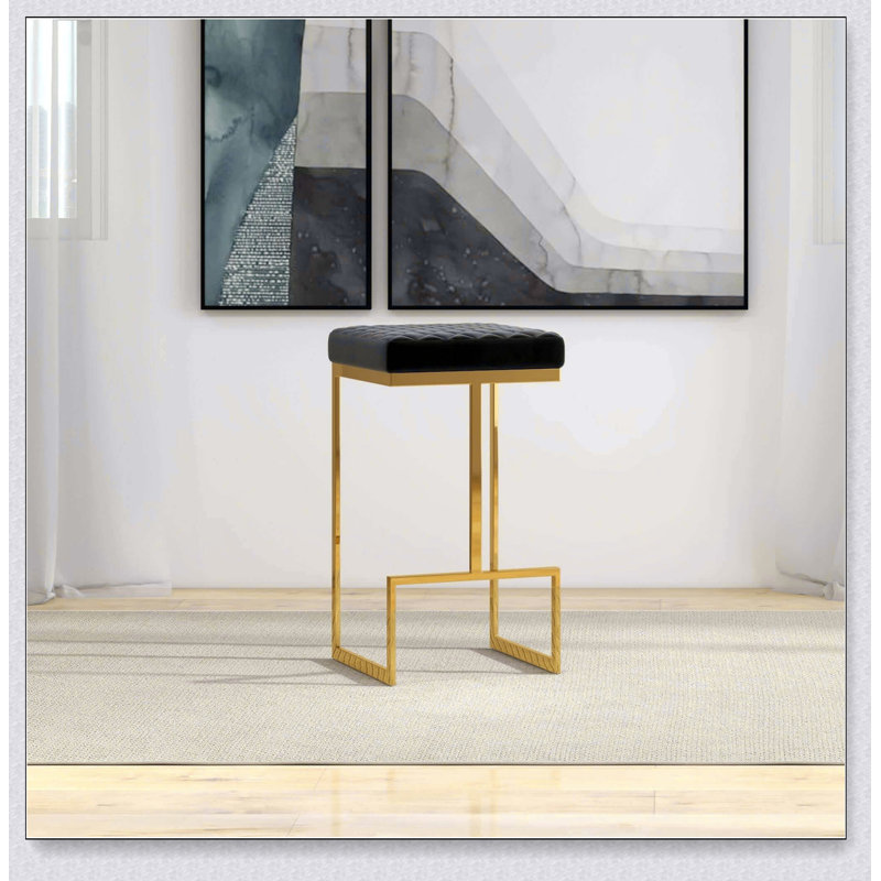 Tabouret rembourré Joel Mid Century Modern Luxury