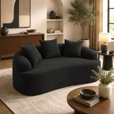 Compact Curved Loveseat