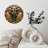 2D Elephant Wall Clock with Floral Design Decor