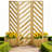 Freestanding Fir Wood Privacy Screen with Self-Draining Planters and Trellis Panels for Outdoor Divider