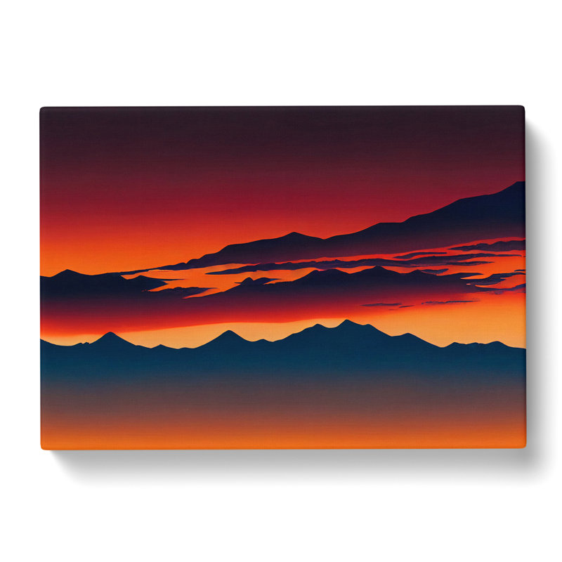Heartwarming Mountain Sunset - Wrapped Canvas, 50cm H x 76cm W x 3cm D