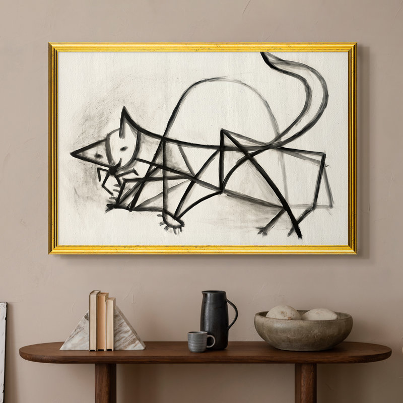 Étude de chat (Étude de chat), 1946 - Pablo Picasso - Toile encadrée sur mesure, Format intérieur 20 po x 28 po