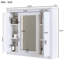 Armoire murale blanche avec miroir et 4 tablettes