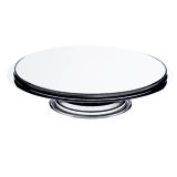 Giotto Cake Plate with Base 15.75" - 6 Pieces - Stainless Steel