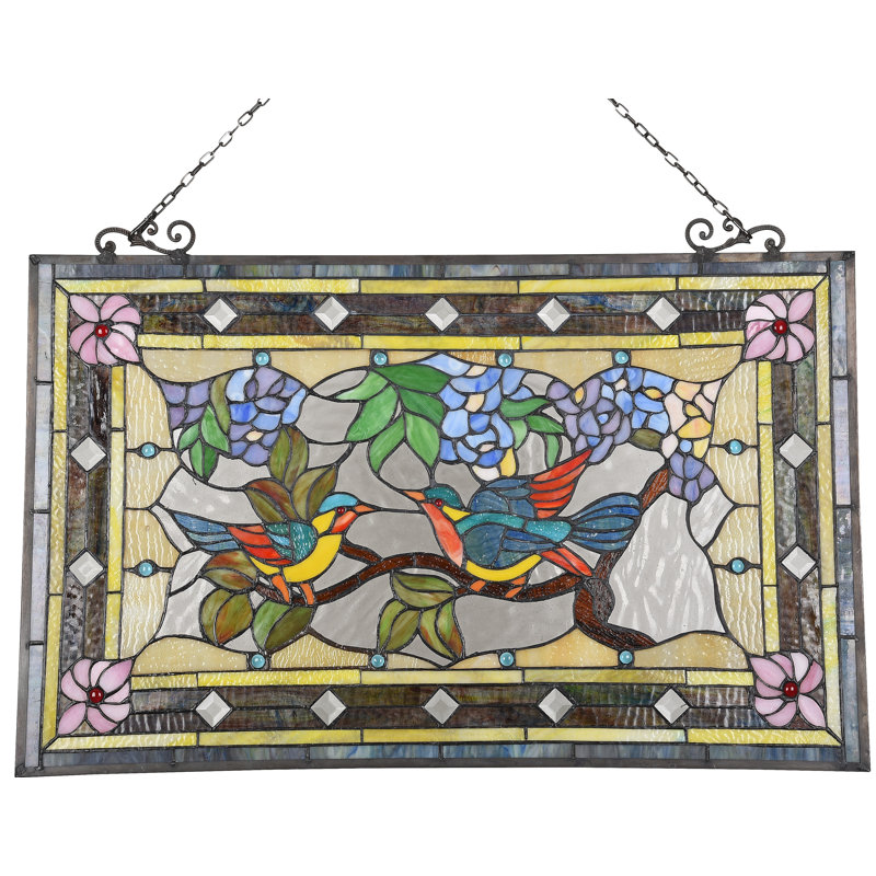 Panneau de fenêtre greeting oiseaux