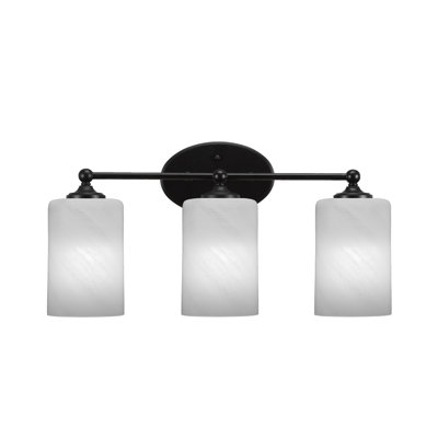 Capri Light Bath Bar Shown With 4" White Marble Glass