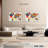 Avery Abstract Squares World Map-107844889