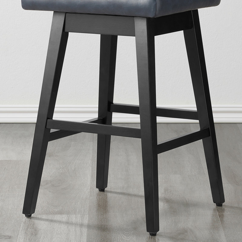 Tabouret de bar et de comptoir pivotant Aleksy, Tabouret de bar (siège d'une hauteur de 30 po), Bleu très foncé