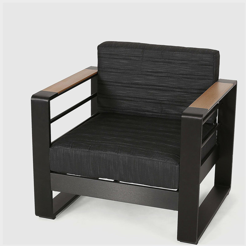 Un salon moderne essentiel, une ligne de chaise décorative simple, Noir