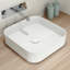 Lavabo de salle de bain VIGO UltraThin ™ L 16 po x l 16 po blanc mat Matte Stone ™