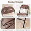 Chaises pliantes avec coussin, ensemble de 4 chaises pliantes rembourrées avec structure en métal durable, aucun assemblage requis pour la fête et la maison - brun-1745152928