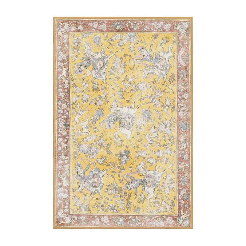 Floral Indoor Rug, Rectangle 7' x 9'
