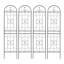 Ensemble de 4 treillis de jardin en métal antirouille de 19,7 po pour plantes grimpantes support de fleurs extérieur noir-112835503