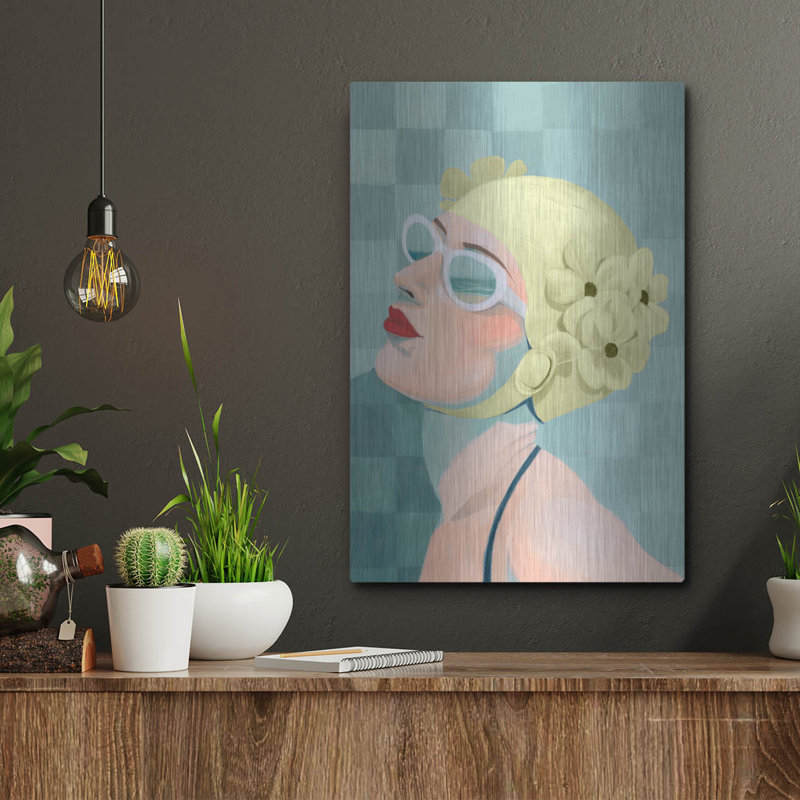  'Synchronized Swimmer 2' by Grace Popp Metal Wall Art, 12" x 16", 16" H x 12" W