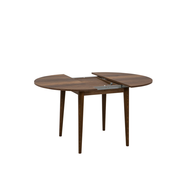 Modern Extendable Dining Table & Chairs Set (3 Pieces), White & Cream, 39.4 x 29.5 x 39.4 inches (Open: 51.6 x 29.5 x 39.4 inches) | 100% Melamine Coated Particle Board, Wooden Legs | Stylish Scandinavian Design for Dining Rooms