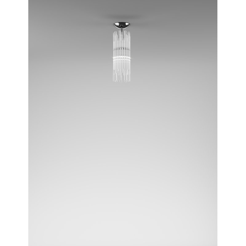 Diadema 1 - Light Semi Flush Mount, Glossy Chrome