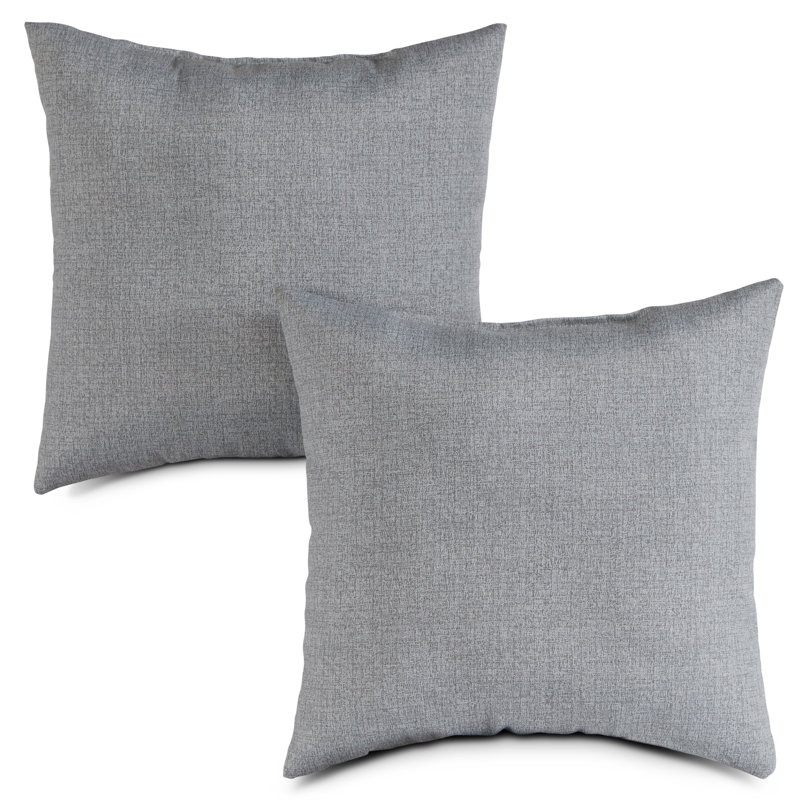 Housse de coussin d'extérieur carré Covington, Gris chiné