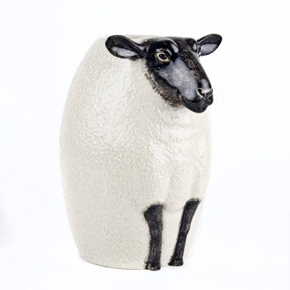 Flower Vase - O/S - Sheep - Suffolk Sheep Black