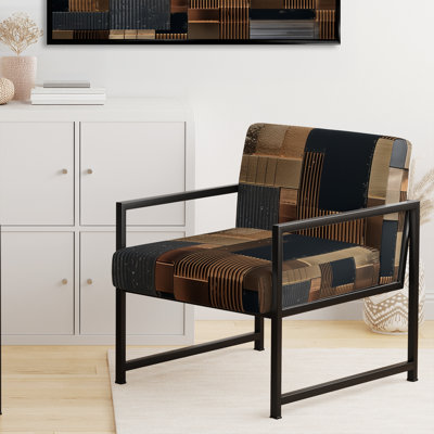Chaise d'appoint rembourrée Brown