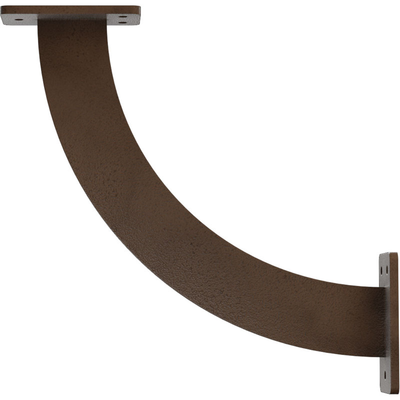 Hammered Brown 11" Urban Steel Bracket for Modern Shelving